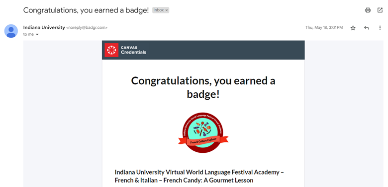 badge email